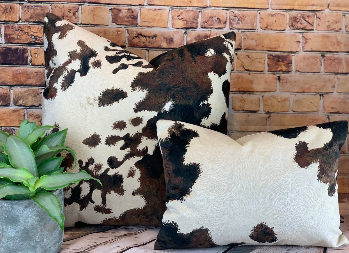 Faux cowhide pillows sale