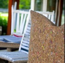 Load image into Gallery viewer, Natural Cork Outdoor Cushion Funky Rainbow
