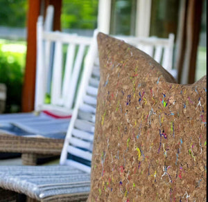 Natural Cork Outdoor Cushion Funky Rainbow