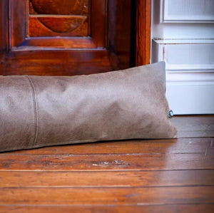 Tan Faux Leather Draught Excluder