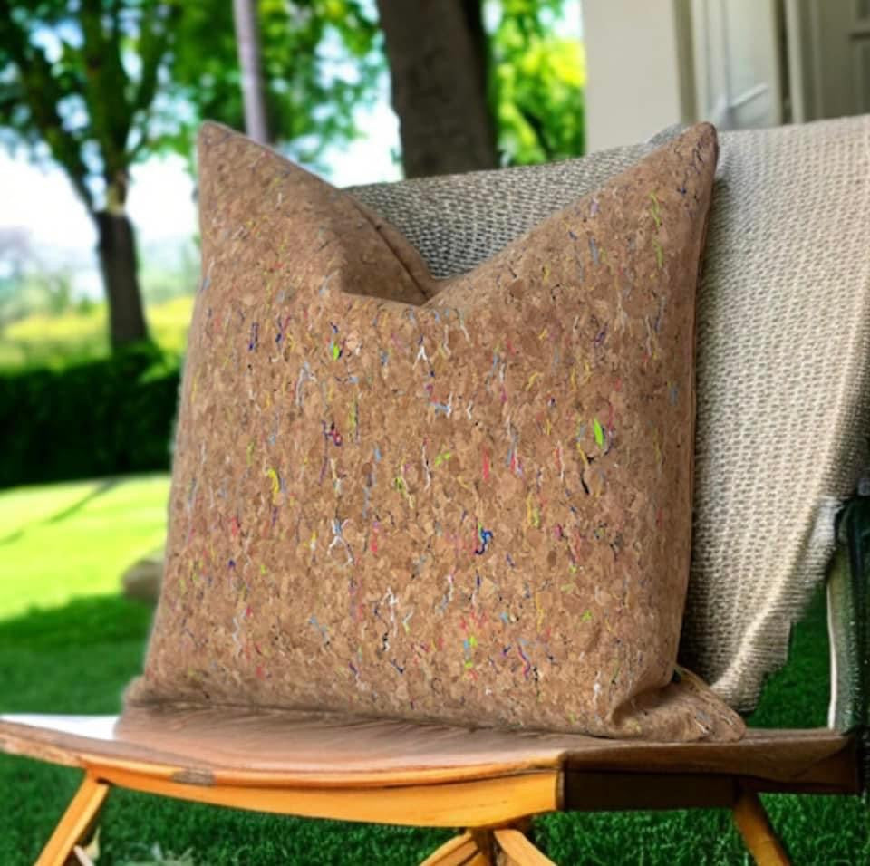 Natural Cork Outdoor Cushion Funky Rainbow