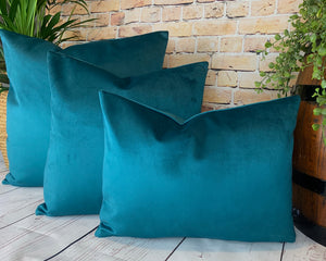 Teal Velvet Cushion