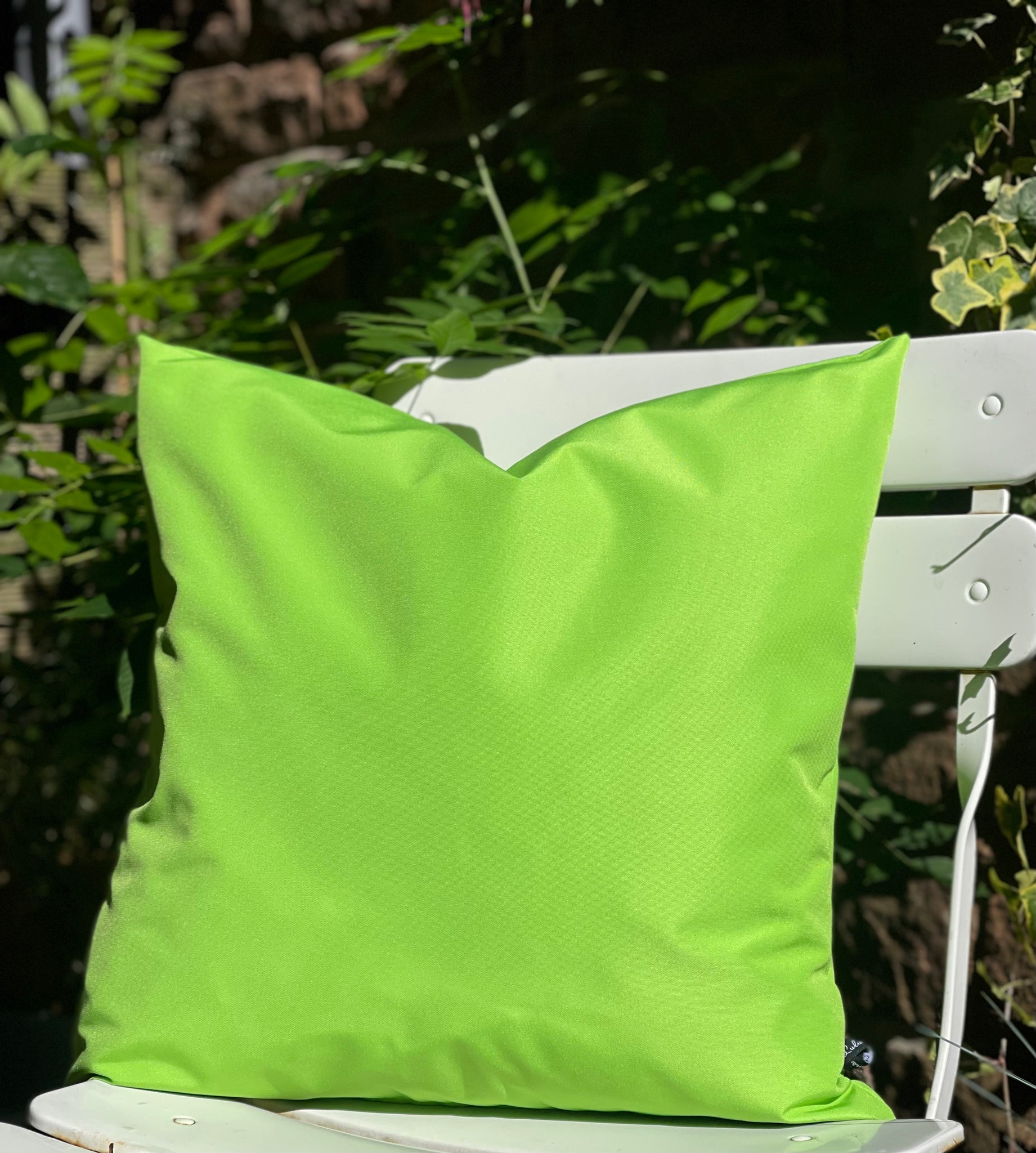 Light Lime Green Canvas Outdoor Cushion Lulu Interiors