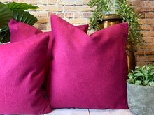 Load image into Gallery viewer, Cerise Italian Milled Wool Cushion
