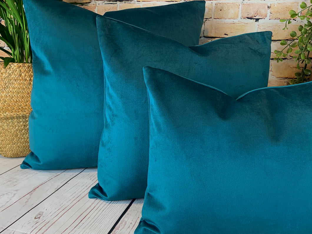 Teal Velvet Cushion