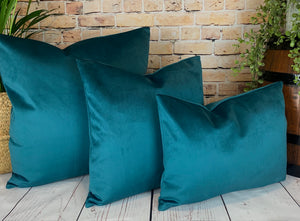 Teal Velvet Cushion