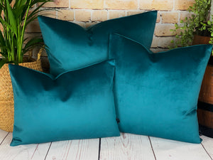 Teal Velvet Cushion