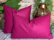 Load image into Gallery viewer, Cerise Italian Milled Wool Cushion
