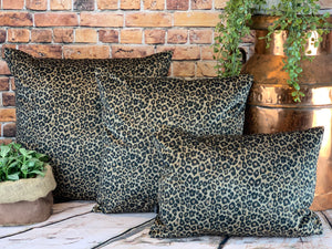 Leopard print velvet outlet cushion