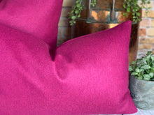 Load image into Gallery viewer, Cerise Italian Milled Wool Cushion
