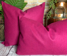 Load image into Gallery viewer, Cerise Italian Milled Wool Cushion
